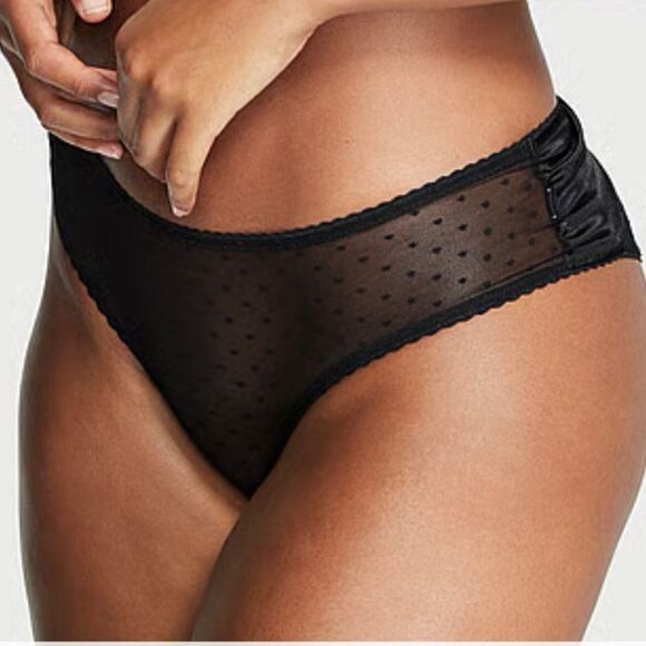 VICTORIA’S SECRET VERY SEXY
Mesh & Satin Bow Cutout Back Open Panty- size SMALL - Picture 2 of 10